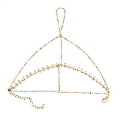 Brass Curb Chains Ring Bracelets BJEW-JB11485-1