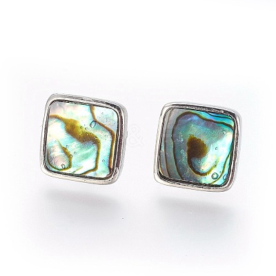 Brass Stud Earrings EJEW-E252-06C-1