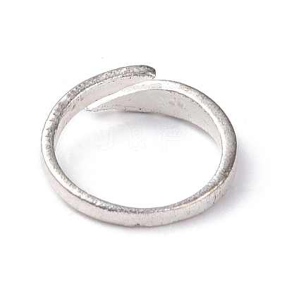Alloy Wing Open Cuff Ring for Women RJEW-K239-17A-AS-1