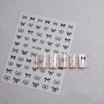 Bowknot Self Adhesive Nail Art Stickers PW-WG37ABF-01-1