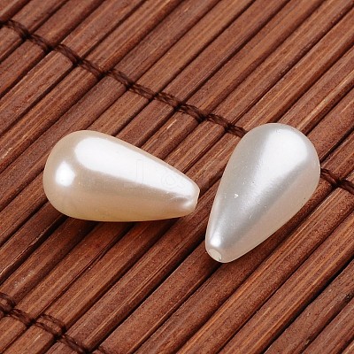 Teardrop Acrylic Imitation Pearl Beads OACR-O002-2461-1