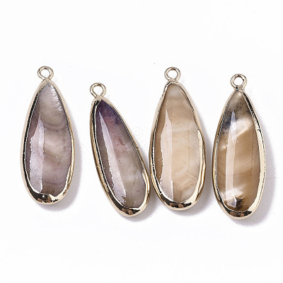 Natural Freshwater Shell Pendants X-SHEL-R047-03D-1