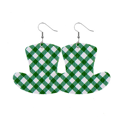 Saint Patrick's Day Imitation Leather Dangle Earrings FS-WG4E1C6-14-1