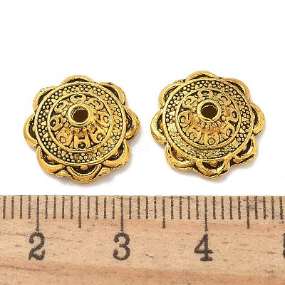 Tibetan Style Alloy Bead Caps TIBE-P003-81B-AG-1