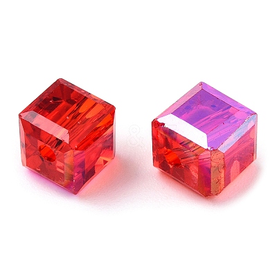 Faceted Transparent Glass Beads GLAA-E047-03C-1