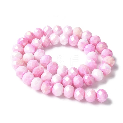 Electroplate Glass Beads Strands LAMP-S068-11J-1
