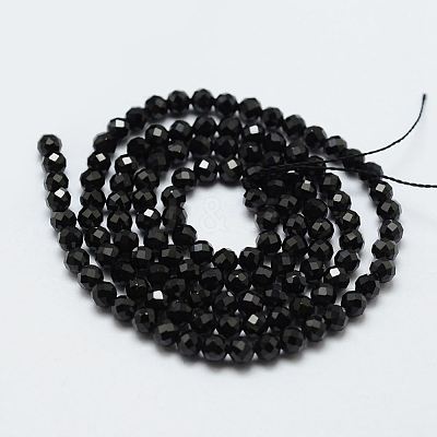 Natural Black Spinel Beads Strands X-G-E366-07-2mm-1