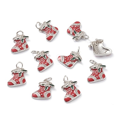 Brass Micro Pave Clear Cubic Zirconia Pendants ZIRC-Z008-14P-1