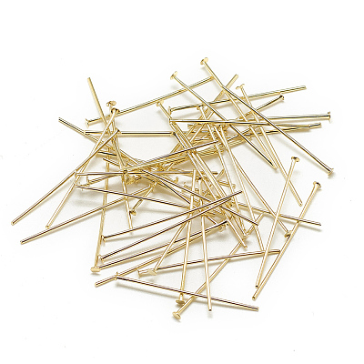 Brass Flat Head Pins X-KK-T032-092G-1
