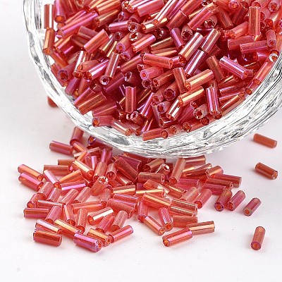 Glass Bugle Beads SEED-I001-165B-1