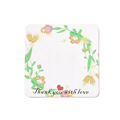 Square Paper Hair Clip Display Cards DIY-B061-01B-09-1