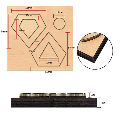Wood Cutting Dies DIY-WH0169-19-1