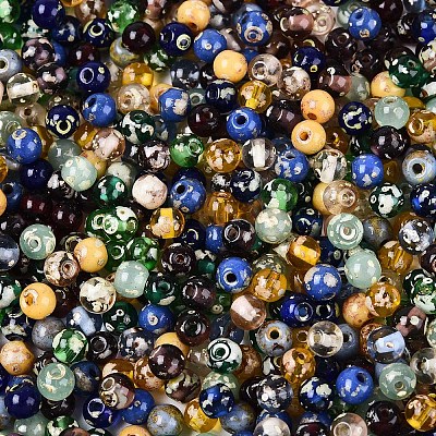 Picasso Baking Paint Glass Seed Beads SEED-N007-35-1