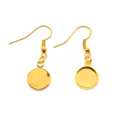 10Pcs Iron Dangle Earrings Hooks EJEW-WH0007-01G-1