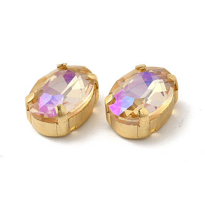 Moonlight Effect Oval Sew on Rhinestone GLAA-P055-01A-G04-1