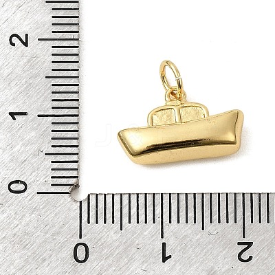 Ship Brass Pendants KK-CJC0013-13G-1