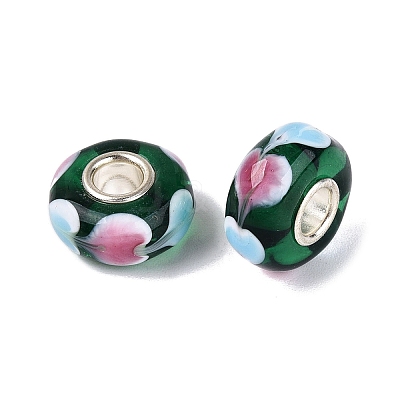 Handmade Lampwork Core European Beads LAMP-Q042-02C-1