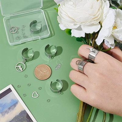 DIY Charm Cuff Ring Making Kit DIY-UN0003-69-1