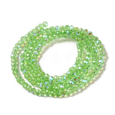 Electroplate Transparent Glass Beads Strands EGLA-A035-T3mm-L09-1