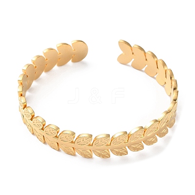 304 Stainless Steel Cuff Bangles BJEW-F457-07G-1