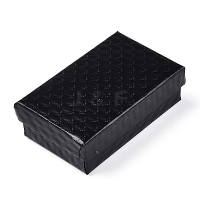 Rhombus Textured Cardboard Jewelry Boxes CBOX-T006-02A-1
