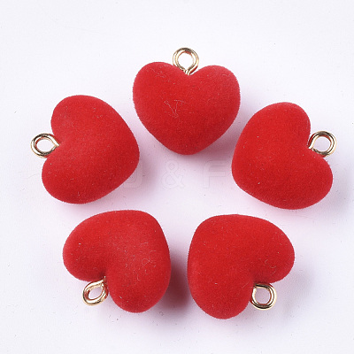 Flocky Acrylic Pendants FIND-T046-28-06-1