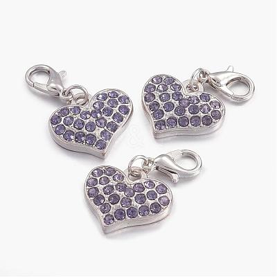 Alloy Rhinestone Pendants RB-C1386-A18P-1