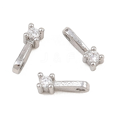 Brass Micro Pave Cubic Zirconia Charms KK-H538-19A-P-1
