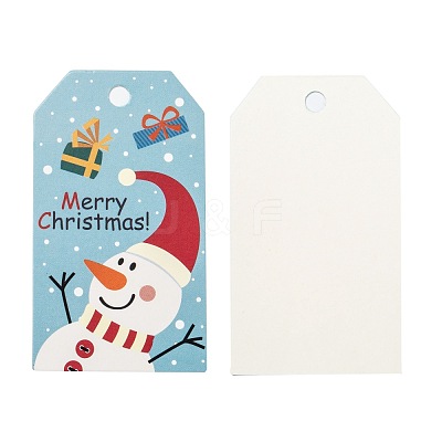 Rectangle Christmas Theme Kraft Paper Cord Display Cards CDIS-K003-02F-1