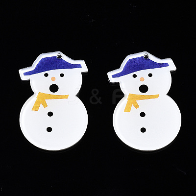 Transparent Printed Acrylic Pendants KY-S163-341-1