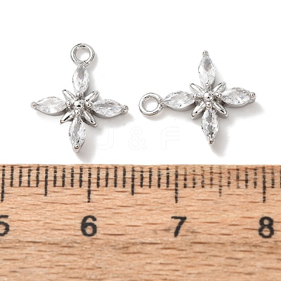 Brass Micro Pave Cubic Zirconia Pendants KK-A295-04P-1