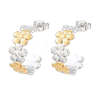304 Stainless Steel Stud Earrings for Women SA-CBA45D5-25GP-1