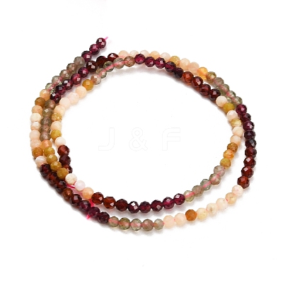 Gradient Color Natural Yellow Opal & Garnet & Apatite Beads Strands GG-CBA1668-A09-3mm-1
