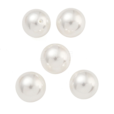 Baking Paint Pearlized Glass Pearl Round Beads HY-S004-01A-1