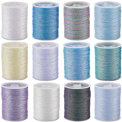 12 Rolls 12 Colors Metallic Sewing Thread OCOR-CY0002-02C-1
