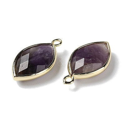 Natural Amethyst Pendants G-B009-01G-Q-1