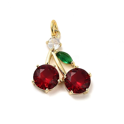 Brass Micro Pave Cubic Zirconia Pendants KK-L229-02G-02-1