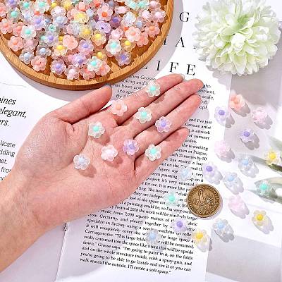 210Pcs 6 Colors Transparent Acrylic Beads TACR-SZ0001-18-1