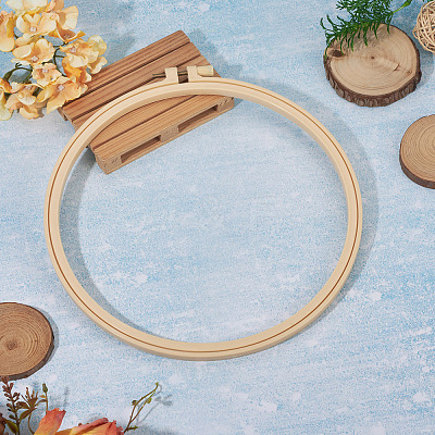 1Pc Plastic Imitation Bamboo Cross Stitch Embroidery Hoops FIND-TADJ0001-02-1