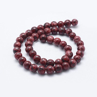Natural Dyed Sesame Jasper Beads Strands G-E443-A03-1