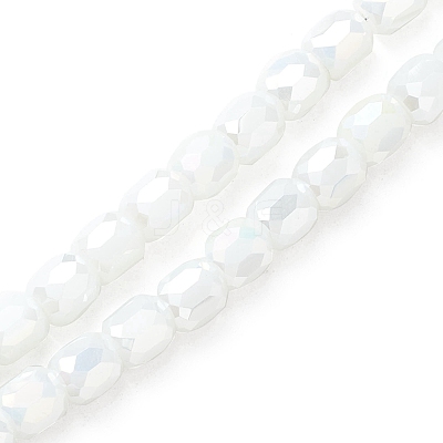 Electroplate Glass Beads Strands EGLA-K015-08I-1