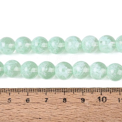 Transparent Half Spray Painted Glass Beads Strands LS-GLAA-Q110-02A-02-1