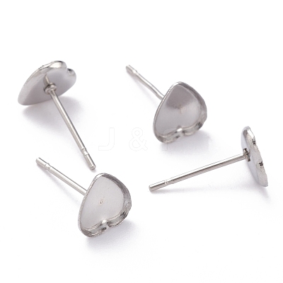 Non-Tarnish 304 Stainless Steel Stud Earring Settings STAS-J032-13-1