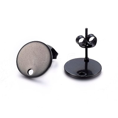 304 Stainless Steel Stud Earring Findings Ion Plating(IP) LS-STAS-K184-01-03B-1