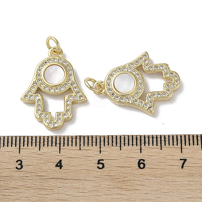 Brass Micro Pave Cubic Zirconia Pendants KK-G485-22A-G-1