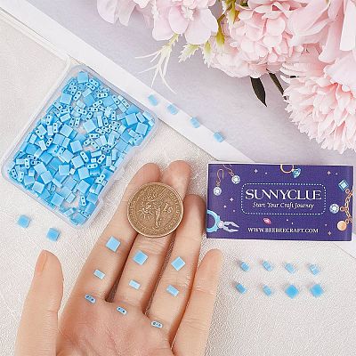 300Pcs 3 Styles 2-Hole Opaque Glass Seed Beads SEED-SC0001-16B-1