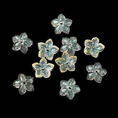 Dyed & Heated Glass Bead Caps GLAA-Z019-02K-1