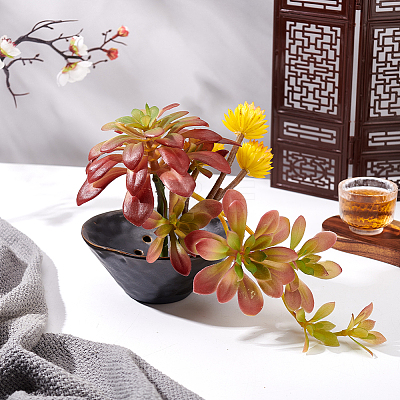 Bowl Shape Ceramic Vase AJEW-WH0528-64-1
