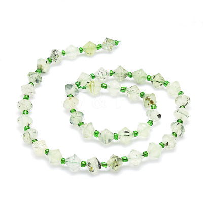 Natural Prehnite Beads Strands G-E569-C01-1