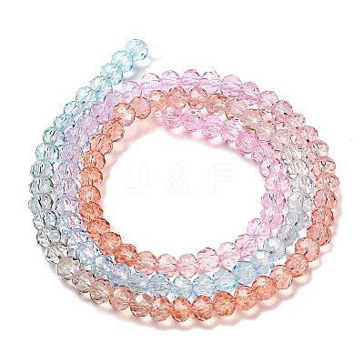 Transparent Painted Glass Beads Strands X1-DGLA-A034-T4mm-A19-1